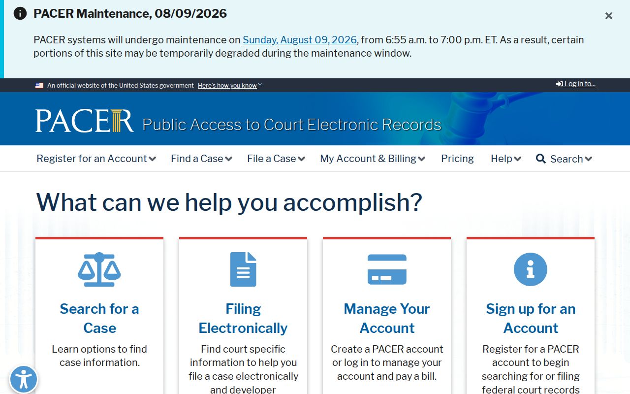Federal PACER search for criminal cases connected to Robertson County