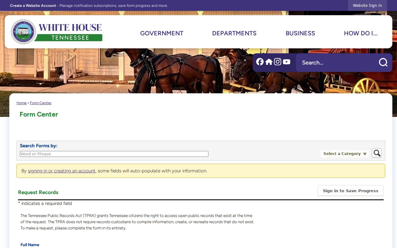 White House criminal records online public request form
